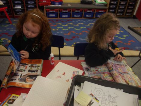 Practising our cutting skills.