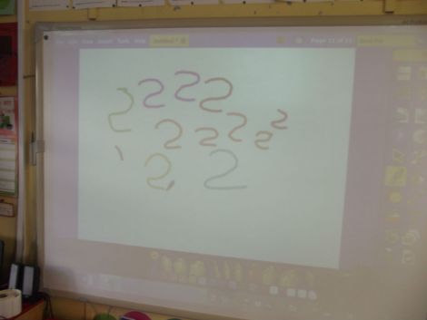 Practising numbers on Activ Primary.