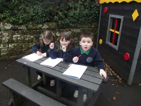 Observing light and dark outside.