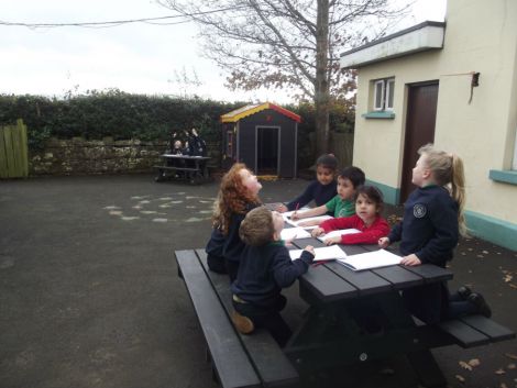 Observing light and dark outside.