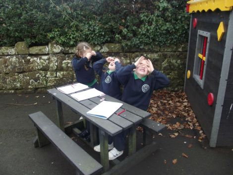 Using our 'binoculars' to observe the sky!
