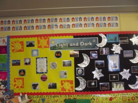 Classroom display on Light and Dark