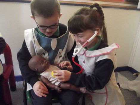Role-play in the Toy Hospital
