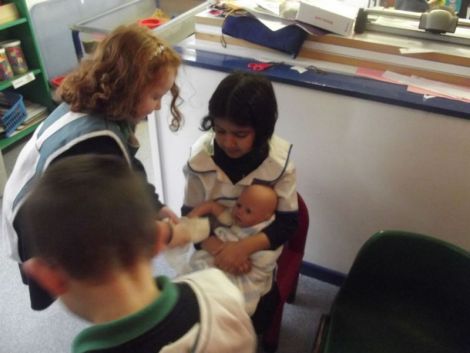 Role-play in the Toy Hospital